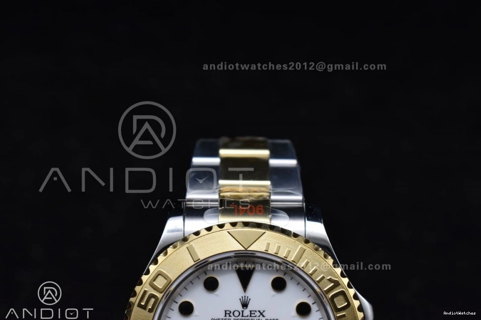 Best YG Dial 116623 White Reliable 1202 GMF Edition SS Plated YG SA Yacht-Master Bracelet on 1013